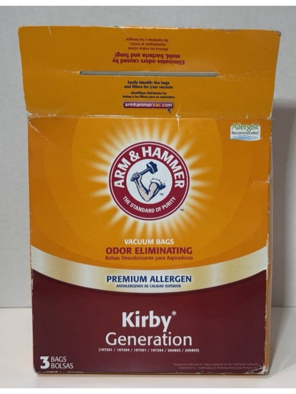 Arm & Hammer Vacuum Bag Kirby Generation 67940G Allergen 100% Filtration 3 Bags
